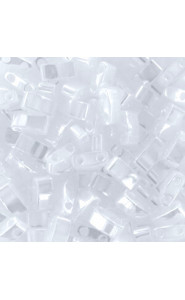 Miyuki half tila 5x2.4mm beads - Crystal ceylon HTL-511